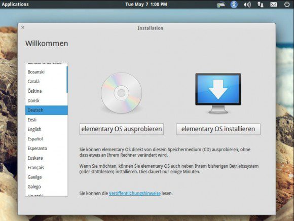 elementary OS Luna: Installieren oder ausprobieren