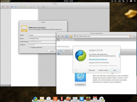 elementary OS Luna: Geary und Midori