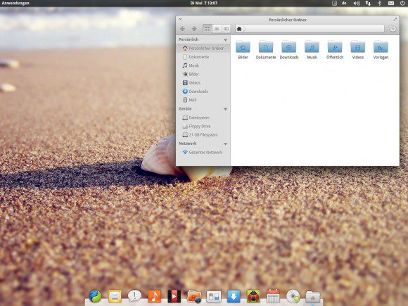 elementary OS Luna: Dateimanager