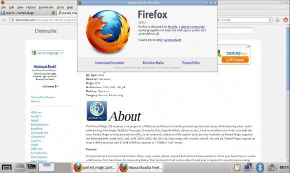 Parted Magic 2013_05_01: Firefox