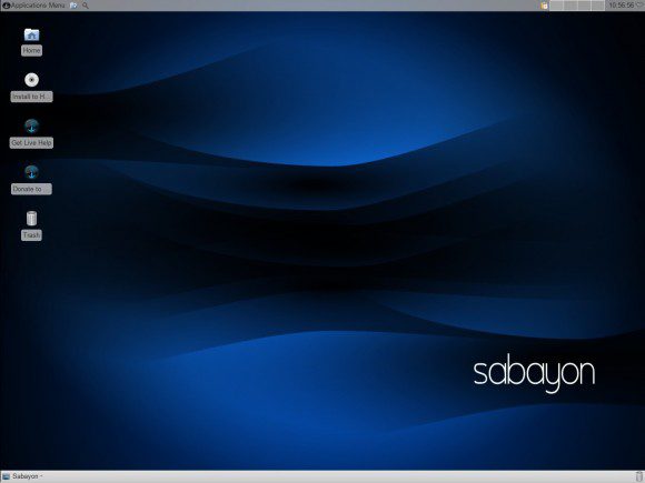 Sabayon 13.04 Xfce: Desktop