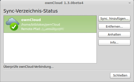 ownCloud-Desktop-Client: Verzeichnis-Status