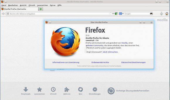 Firefox 21: Kubuntu 13.04