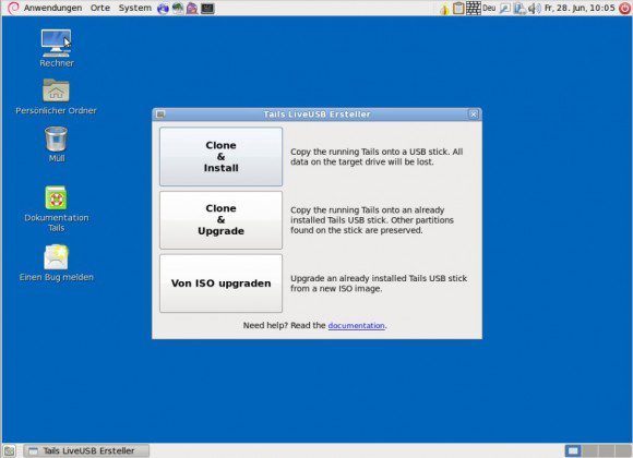Tails 0.19: USB-Installer