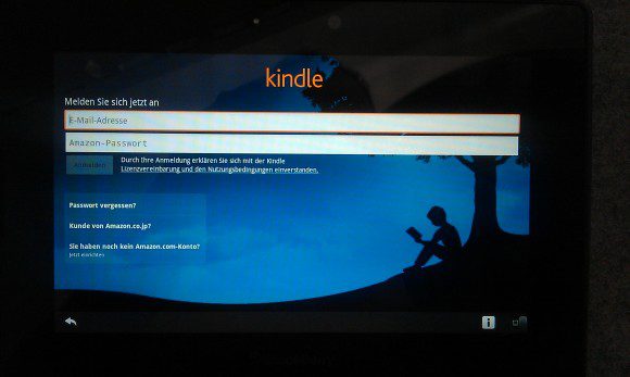 Amazon Kindle auf dem BlackBerry PlayBook