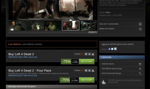 Left 4 Dead 2: Zombies im Sonderangebot