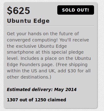 Ubuntu Edge: 625 US-Dollar ausverkauft