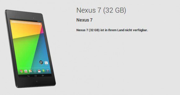 Das neue Nexus 7: In Deutschland noch nicht verfügbar