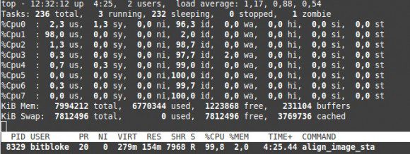 align_image_stack auf CPU1