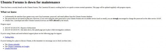 Ubuntu-Forum: Down for Maintenance