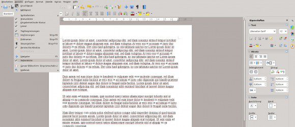 LibreOffice 4.1: Seitenleiste ein- und ausblenden