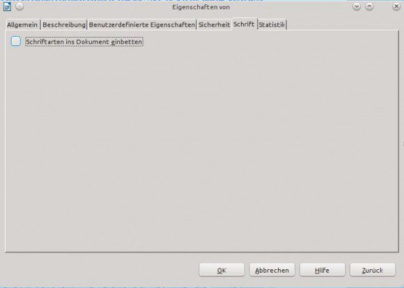 LibreOffice 4.1: Schriftarten einbetten