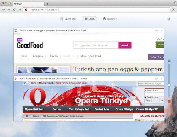 Opera 15: Stash (Quelle: opera.com)