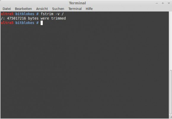 fstrim: manuell abgeschossen