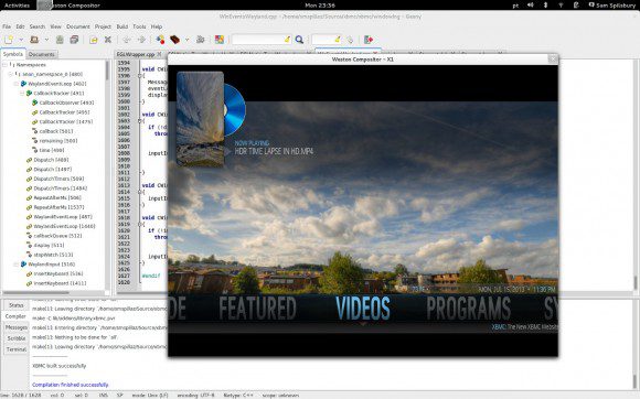 Wayland, Weston und XBMC (Quelle:smspillaz.wordpress.com)