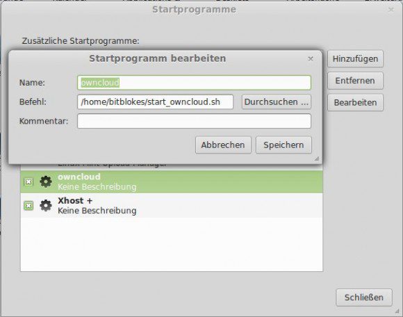 ownCloud-Sync-Client über eigenes Script starten