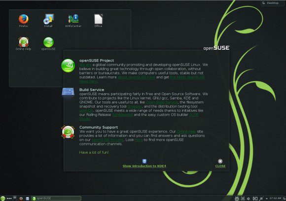 openSUSE 13.1 KDE: Willkommen