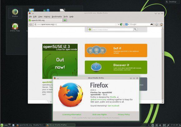 openSUSE 13.1 KDE: Firefox