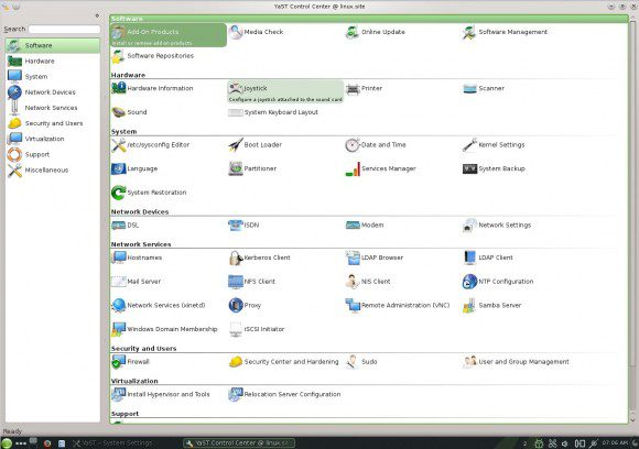 openSUSE 13.1 KDE: YaST