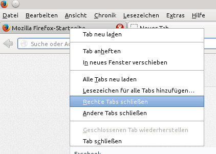 Firefox 24: Tabs rechts schließen