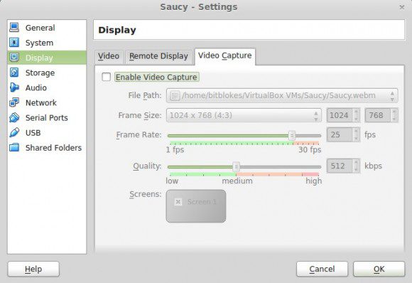 VirtualBox 4.3: Video-Aufnahme