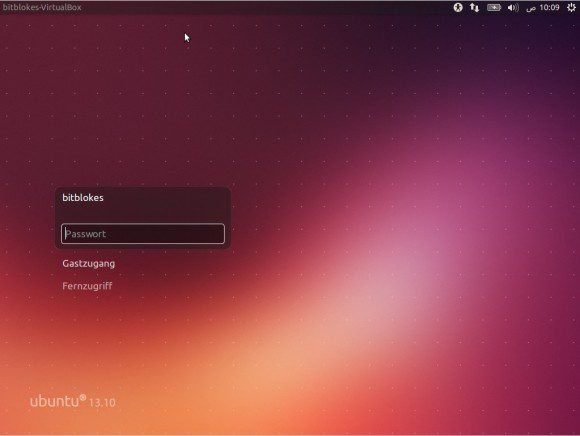 Ubuntu 13.10 "Saucy Salamander": Anmelden