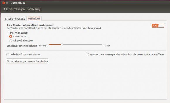 Ubuntu 13.10: Startleiste verstecken