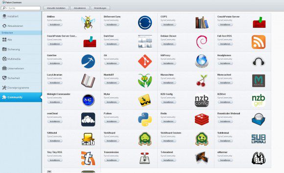 Synology: Community-Pakete