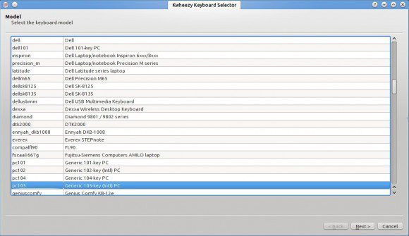 Kwheezy 1.3: Keyboard-Selector