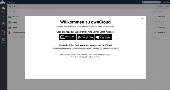 ownCloud 6: erstes Anmelden