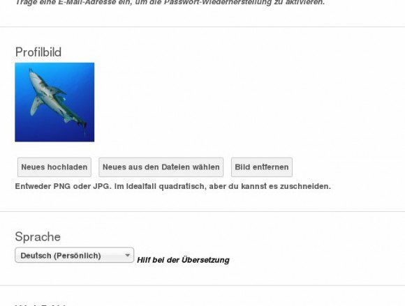 ownCloud 6: Profilbild