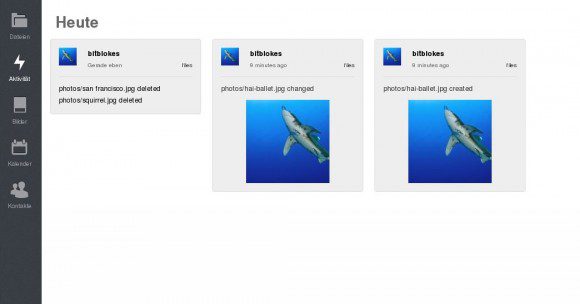 ownCloud 6: Aktivitäten