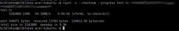 rsync: Richtung synology mit checksum