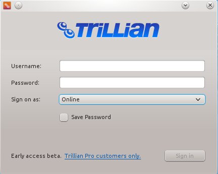 Trillian für Linux (Beta): Kann mich ohne Pro-Konto nicht anmelden