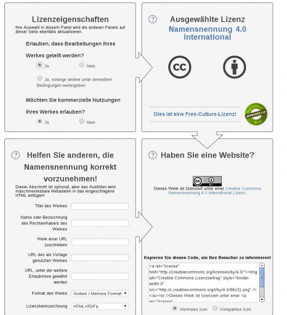 Creative Commons: Wähle Deine Lizenz