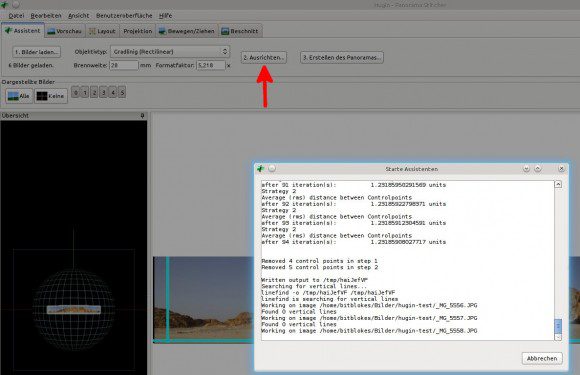 Hugin 2013: Bilder ausrichten