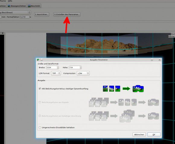 Hugin 2013: Panorama erstellen
