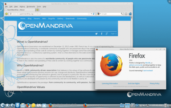 OpenMandriva Lx 2013.0: Firefox (Quelle: openmandriva.org)