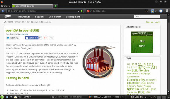 openSUSE 13.1: Verbessertes QA