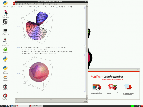 3D-Graphen mit Mathematica (Quelle: raspberrypi.org)