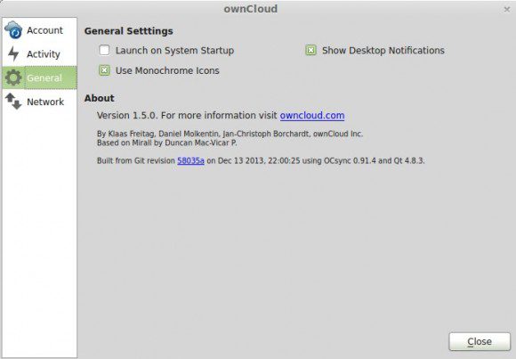 ownCloud Sync Client 1.5