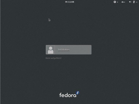 Fedora 20: Anmelden