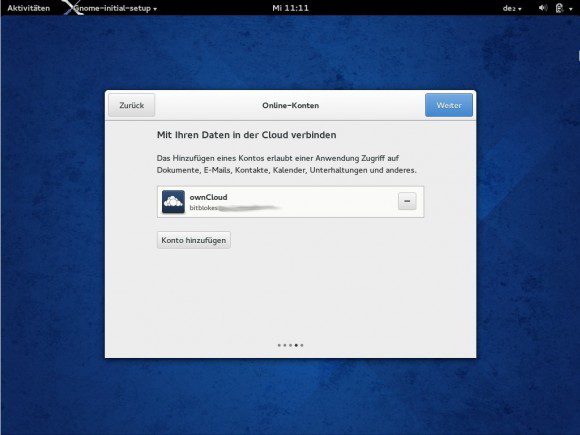 Fedora 20: Mit Cloud verbunden