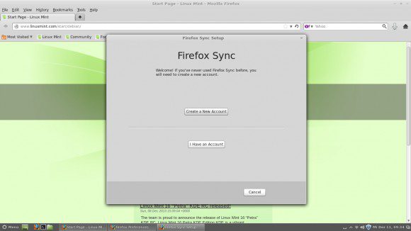 Neue Konto in Firefox anlegen