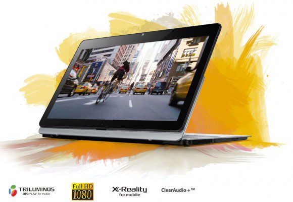 Sony VAIO® Fit multi-flip™ mit umgeklapptem Bildschirm (Quelle: sony.de)