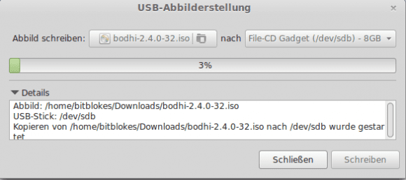 Linux Mint: USB-Abbilderstellung