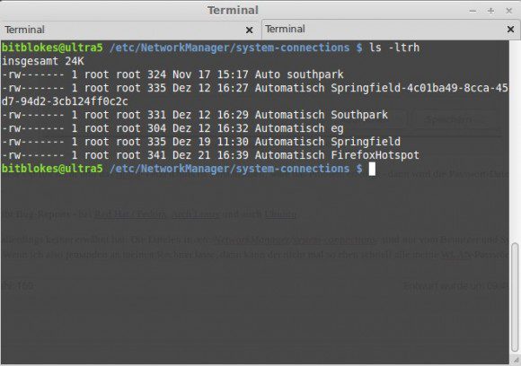 WLAN-Passwörter nur von root lesbar