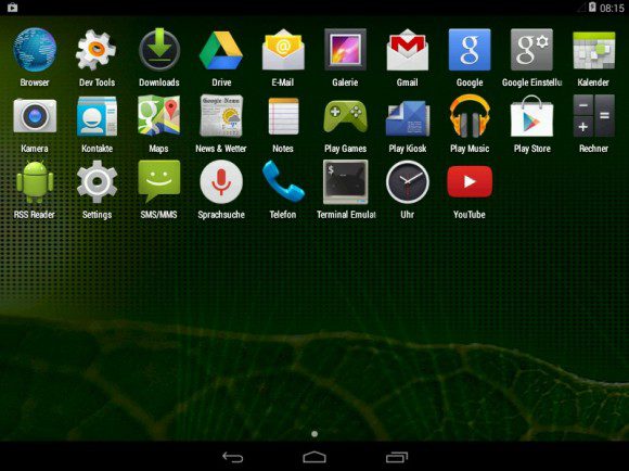 Android-x86: Apps