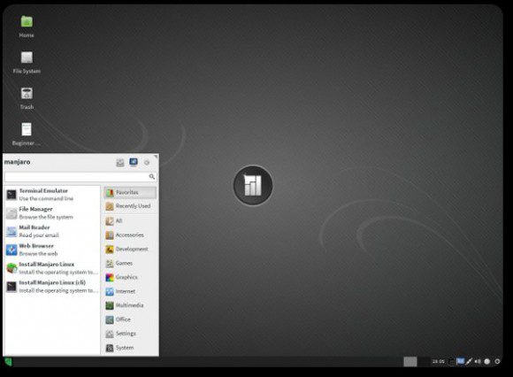 Manjaro 0.8.9: Xfce-Version (Quelle: manjaro.org)