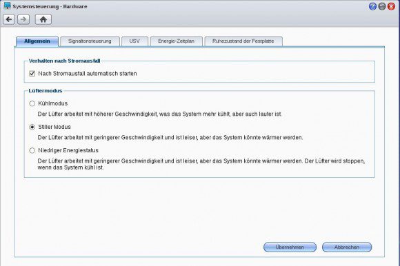 Synology: Nach Stromausfall automatisch starten